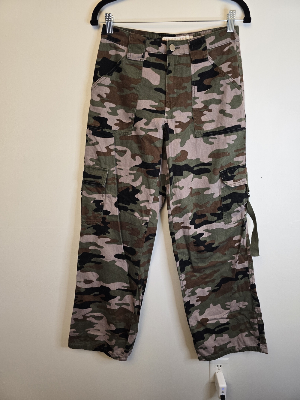 Tinseltown Camouflage Cargo Pants - Green, Brown & Black